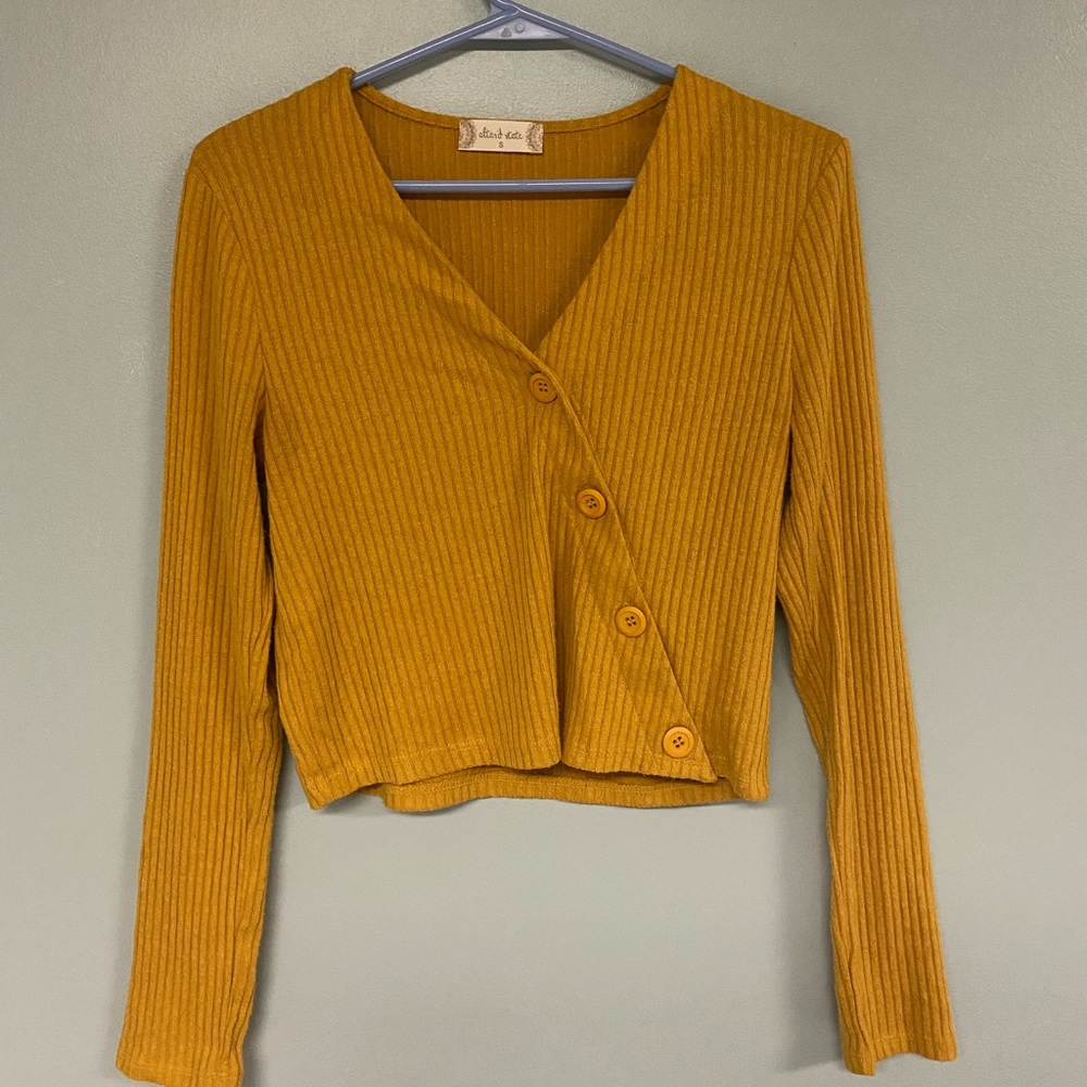 Cropped Yellow Long sleeve Alter’d state shirt